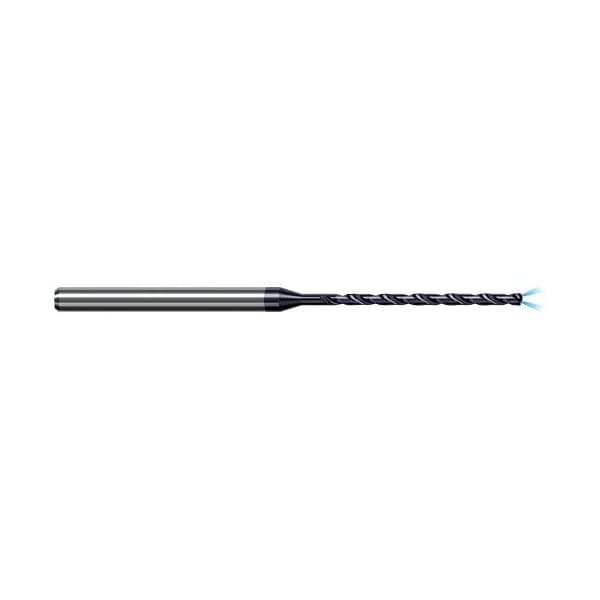 1.320 mm Drill dia. x 18mm Flute Length Carbide HP Drill for Deep Hole, 2 Flutes, AlTiN Nano Coated